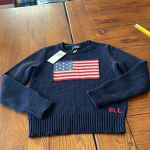 Ralph Lauren flag sweater.